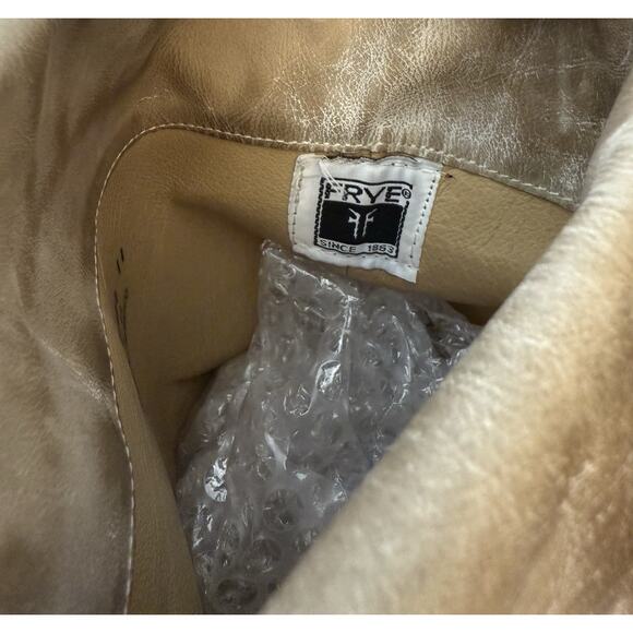 Women's Frye Jane OTK Tall Leather Stacked Heels Western Boots 6.5B - Picture 5 of 6